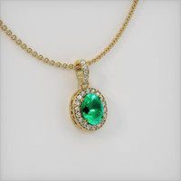 1.55 Ct. Emerald  Pendant - 18K Yellow Gold