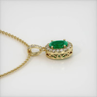 0.81 Ct. Emerald  Pendant - 18K Yellow Gold
