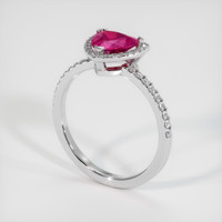 1.16 Ct. Ruby Ring, Platinum 950 2