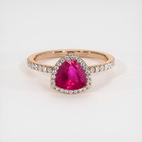 1.16 Ct. Ruby Ring, 14K Rose Gold 1