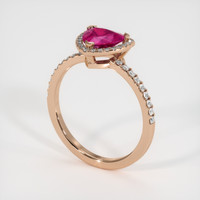 1.16 Ct. Ruby Ring, 14K Rose Gold 2