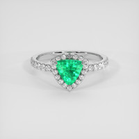 0.80 Ct. Emerald Ring, Silver 1
