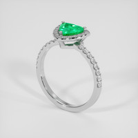 0.80 Ct. Emerald Ring, Silver 2