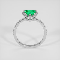 0.80 Ct. Emerald Ring, Silver 3