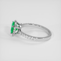 0.80 Ct. Emerald Ring, Silver 4