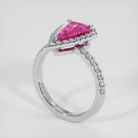 2.03 Ct. Pink Sapphire Ring, 14K White Gold 2
