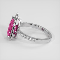 2.03 Ct. Pink Sapphire Ring, 14K White Gold 4