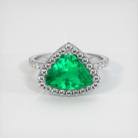 2.32 Ct. Emerald  Ring - 18K White Gold