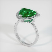 4.29 Ct. Emerald Ring, 18K White Gold 2