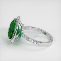 4.29 Ct. Emerald Ring, 18K White Gold 4