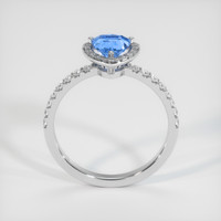 1.01 Ct. Blue Sapphire Ring, 18K White Gold 3