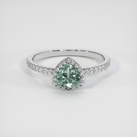 1.13 Ct. Sapphire Ring, 18K White Gold 1