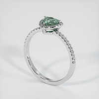 1.13 Ct. Sapphire Ring, 18K White Gold 2