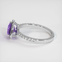 1.64 Ct. Purple Sapphire Ring, 18K White Gold 4