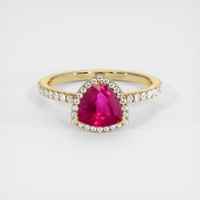 1.16 Ct. Ruby Ring, 14K Yellow Gold 1