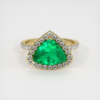 2.32 Ct. Emerald Ring, 18K Yellow Gold 1