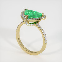 2.32 Ct. Emerald Ring, 18K Yellow Gold 2