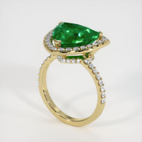 4.29 Ct. Emerald Ring, 18K Yellow Gold 2