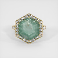 8.09 Ct. Sapphire Ring, 18K Yellow Gold 1