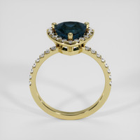 2.69 Ct. Greenish Blue Sapphire Ring, 18K Yellow Gold 3
