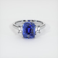 4.52 Ct. Blue Sapphire Ring, Platinum 950 1