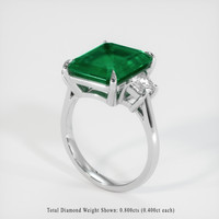 5.43 Ct. Emerald Ring, Platinum 950 2