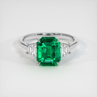 2.93 Ct. Emerald Ring, Platinum 950 1