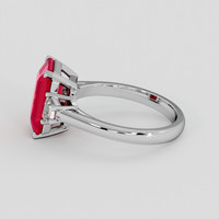 3.76 Ct. Pinkish Red Ruby Ring, Platinum 950 4