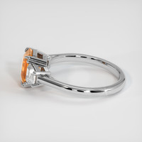 1.74 Ct. Orange Sapphire Ring, Platinum 950 4