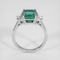 3.65 Ct. Bluish Green Sapphire Ring, Platinum 950 3