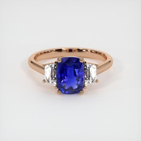 2.51 Ct. Blue Sapphire Ring, 14K Rose Gold 1