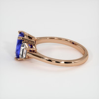 2.51 Ct. Blue Sapphire Ring, 14K Rose Gold 4