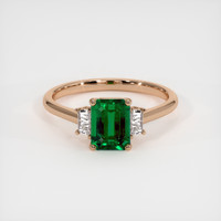 1.44 Ct. Emerald  Ring - 14K Rose Gold