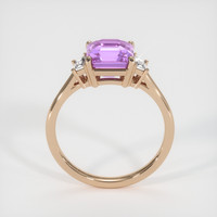 3.04 Ct. Purplish Pink Sapphire Ring, 14K Rose Gold 3