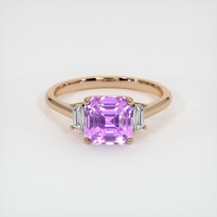 3.04 Ct. Purplish Pink Sapphire Ring, 18K Rose Gold 1