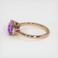 3.04 Ct. Purplish Pink Sapphire Ring, 18K Rose Gold 4