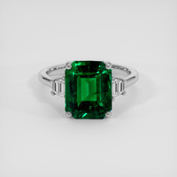 4.73 Ct. Emerald Ring, Silver 1