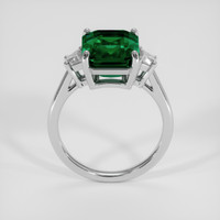 4.73 Ct. Emerald Ring, Silver 3