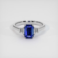 2.57 Ct. Blue Sapphire Ring, 10K White Gold 1