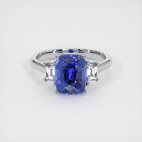 4.52 Ct. Blue Sapphire Ring, 14K White Gold 1