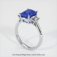 4.52 Ct. Blue Sapphire Ring, 14K White Gold 2