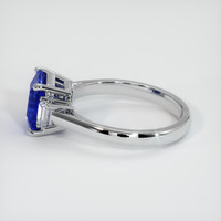 2.10 Ct. Blue Sapphire Ring, 14K White Gold 4