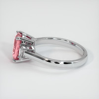 1.96 Ct. Padparadscha Sapphire Ring, 14K White Gold 4