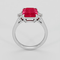 3.76 Ct. Pinkish Red Ruby Ring, 14K White Gold 3