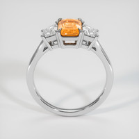 1.74 Ct. Orange Sapphire Ring, 14K White Gold 3