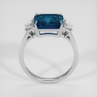 5.06 Ct. Greenish Blue Sapphire Ring, 14K White Gold 3