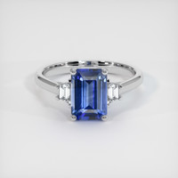 2.06 Ct. Blue Sapphire Ring, 14K White Gold 1