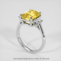 5.02 Ct. Yellow Sapphire Ring, 14K White Gold 2
