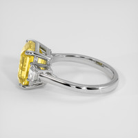 5.02 Ct. Yellow Sapphire Ring, 14K White Gold 4