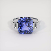 8.03 Ct. Blue Sapphire Ring, 18K White Gold 1